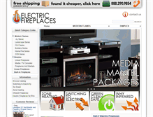 Tablet Screenshot of electric-fireplaces.com